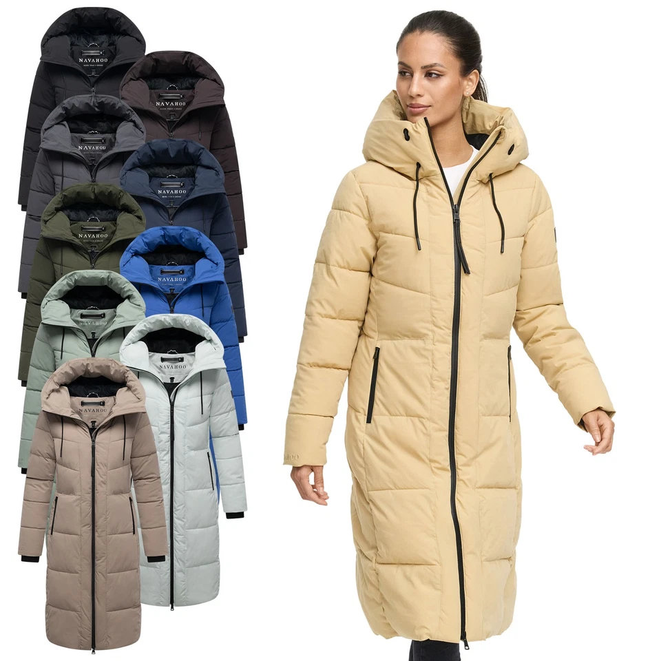 Cappotto donna invernale trapuntato Navahoo giacca invernale trapuntato caldo foderato cappuccio N094
