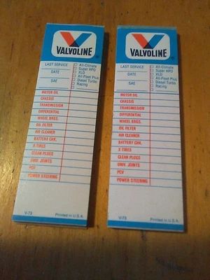 Valvoline Oil Change stickers 1973 (lot of 50) original garage - Image 1 of 2