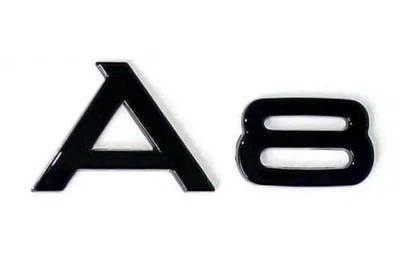 INSIGNIA A8 LETRAS TRASERAS PARA TAPA MALETERO EMBLEMA, NEGRO BRILLANTE Foto 1 de 2