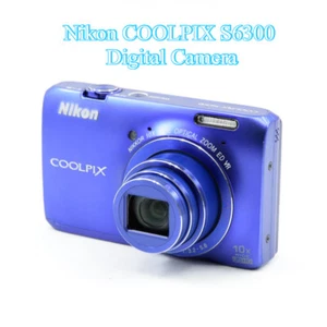 Nikon COOLPIX S6300 Digital Camera 16.0MP 10X Optical Zoom AE/FE Lock Blue Color - Picture 1 of 9