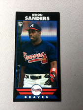 1993 DIAMOND MARKS BOOKMARKERS - DEION SANDERS ATLANTA BRAVES