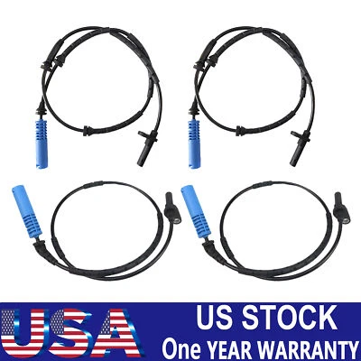 4Pcs Front & Rear ABS Wheel Speed Sensors Fit for BMW X3 E83 2004-2010 2.5L 3.0L Foto 1 de 4