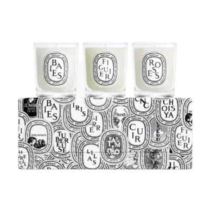 Diptyque Cofanetto Candele 3 x 70 g Baies, Figuier, Roses, 20 ore/cad - Foto 1 di 1