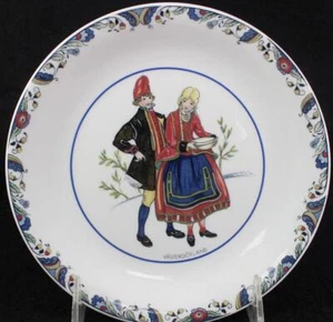 DISFRACES NACIONALES SUECOS SUECOS Plato de pan y mantequilla EXCELENTE ESTADO - Imagen 1 de 4