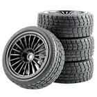 1/10 Onroad Rc Car Wheels Rubber Tires For Traxxas 4Tec Hpi Rs4 Kyosho Fazer
