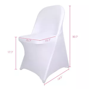 10-100x White Stretch Spandex Universal Chair Covers Wedding Party Dining Decor - Picture 1 of 18