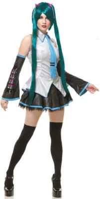 Vocaloid Hatsune Miku Japanese Anime Girl Fancy Dress Halloween Adult Costume - Image 1 of 2
