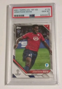 Scheda RC Jonathan David Rookie PSA 10 Topps UCL 1° Edizione #176 2021 - Foto 1 di 6