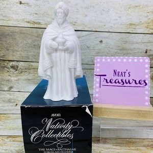 1982 Avon Nativity Collectibles THE MAGI BALTHSAR Porcelain 6.5" Figurine In Box - Picture 1 of 11