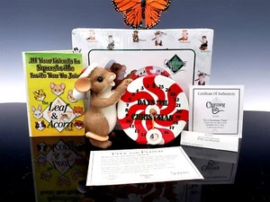 CHARMING TAILS It's Christmas Time Figura Esclusiva Acorn Club - Fitz & Floyd - Foto 1 di 22