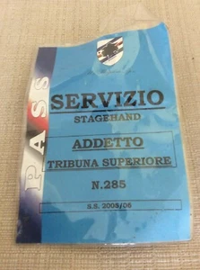 U.C SAMPDORIA CALCIO PASS INGRESSO SERVIZIO STADIO COPPA U.E.F.A. 2005/2006 - Imagen 1 de 2