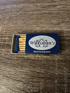 Rare Vintage Matches MATCHBOX york ave New York City Wilkinson's Restaurant EX - Picture 1 of 3