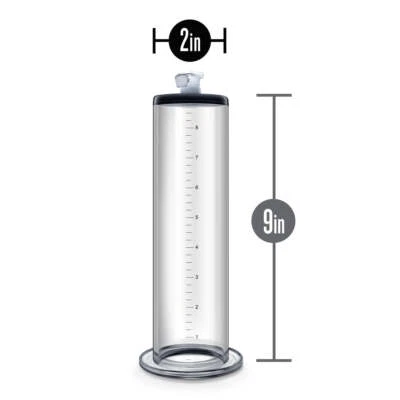 Eden  9" L x 2" W Acrylic Cylinder Penis Pump Replacement Accessory - Image 1 of 2