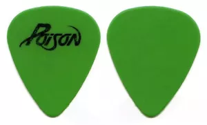 POISON Guitar Pick : 1990s Tour Green One Sided Logo - Picture 1 of 1