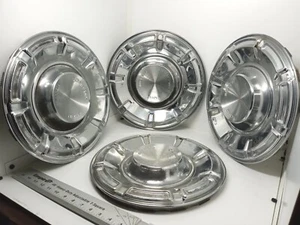 1970-1972 Ford Motor Company Maverick 14" Hubcaps (4) Wheel Covers Vintage Caps - Picture 1 of 21