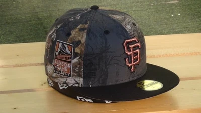Sombrero ajustado New Era 59FIFTY negro y cobre de los Gigantes de San Francisco Realtree Foto 1 de 4