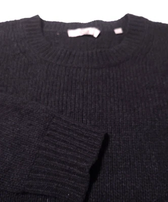 VINCE круглый вырез толстый шерсти/шелка/кашемира XS синий свободного трикотажа свитер широкого тела - Изображение 1 из 4