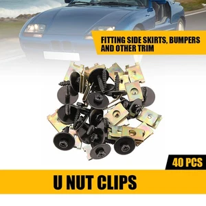 Metal Car Screw Body Fender Bumper Retainer U Nut Clips Gasket Fastener For BMW - Picture 1 of 13