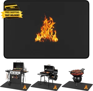 Large under Grill Mat 76 X 52 Inches for Outdoor Grill, Double-Sided Fireproof - Picture 1 of 7