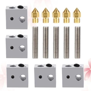5 Pcs 3d Printer Nozzles 0.4 3d Printer Replacement Parts Heatbreak Throat - Afbeelding 1 van 11