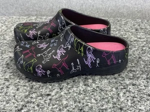 Dansko Professional Clogs Shoes Womens Size 39 Multicolor Dog Print Comfort - Picture 1 of 8
