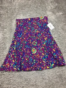 LuLaRoe Azure Skirt Women's Size XL Purple Blue Neon Design - Picture 1 of 13