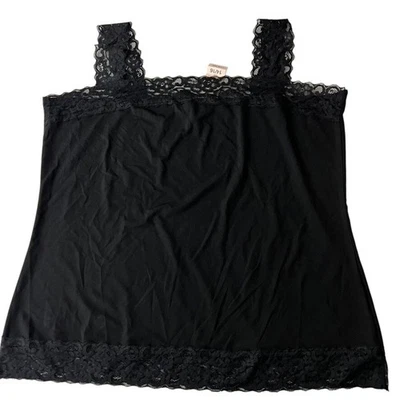 Dressbarn Black Lace Tank Cami Women Size 14/16 NEW Y2K - Image 1 of 4