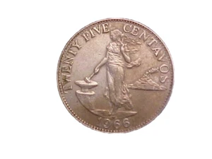 1966 Philippines 25 Centavos KM# 189.1 - Nice Circ Collector Coin! -c4066xux - Picture 1 of 2