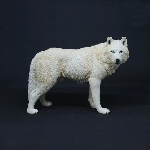1:6 Scale White Albino Dire Wolf Ghost Jon Snow's Mascot Figurine Toy Diorama Cover