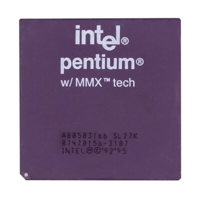 INTEL PENTIUM MMX SL27K SOCKET 7 166MHz - Image 1 of 2