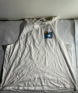 Surf Style Madeira Beach FL White Graphic Sleeveless Tank Tee Herren XL - Bild 1 von 7