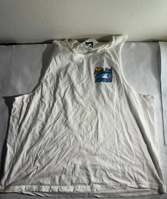 Camiseta sin mangas estilo surf Madeira Beach FL blanca gráfica para hombre XL Foto 1 de 4