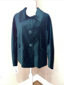 Talbot's Women's Evergreen Velvet Blazer Suit Jacket 8 Christmas - Picture 1 of 10