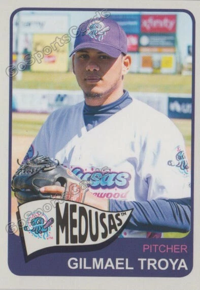 2019 Medusas de Lakewood BlueClaws Gilmael Troya RC Rookie Phillies VZ - Image 1 of 1