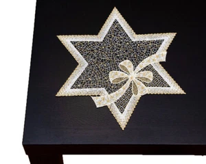 PAUENER SPITZE Weihnachten STERN  25 cm Gold oder Silber - Bild 1 von 4