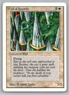 Wall of Swords Unlimited Uncommon – MTG Magic the Gathering Card - Image 1 of 2