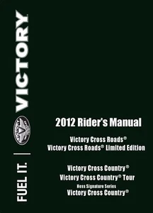 Victory Owners Manual Book 2012 Victory Cross Country - Picture 1 of 12