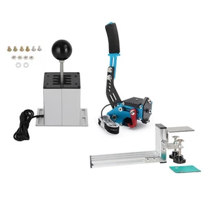 USB Handbrake with L Clip and 7+R H Shifter for Logitech G25 G27 Racing Game E - Picture 1 of 12