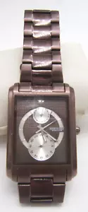 KENNETH COLE REACTION WRIST WATCH WORKING ENAMEL STAINLESS KC3787 DUAL TIME - Picture 1 of 6