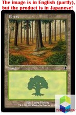Magic: The Gathering MTG Jpver Foil Forest (347) ODY Basic Land