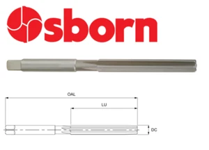 12mm HAND REAMER H7 HSS STRAIGHT FLUTED 4503011200 EUROPA TOOL OSBORN  P33 - Picture 1 of 6