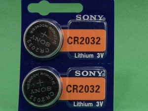 SONY CR2032 LITHIUM 3V BATTERY  2Pc - Picture 1 of 2
