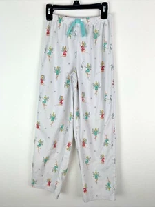 Girls Size 10 CARTERS fleece Fairies Winter Pajama Pants Bottoms White - Picture 1 of 12