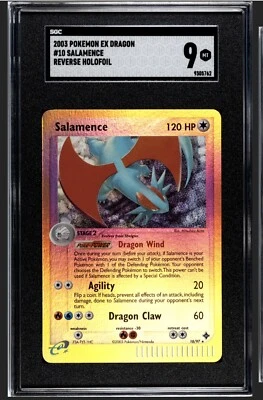 Salamence 10/97 Pokemon EX Dragon Reverse Holofoil SGC 9 MINT 2003 - Image 1 of 2