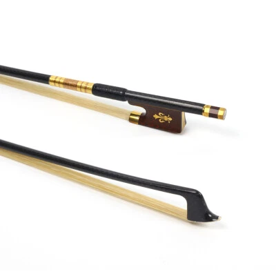 Advanced 4/4 Violin Bow Carbon Fiber Bows Well Balance Snake wood Frog Bow hair - Image 1 of 4