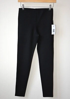 EX MATALAN BLACK HIGH WAISTED STRETCHY HEAVYWEIGHT FABRIC LEGGING SIZE 6/8