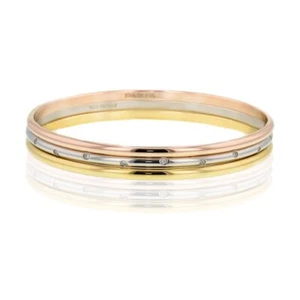 Pulseras brazalete para mujer enchapadas multicolor de acero inoxidable con circonita cúbica - Imagen 1 de 3