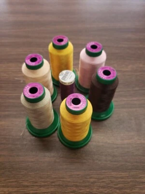 Isacord Embroidery Thread Lot Of 7 - 1060, 0506x2,  0861, 2363, 1876, Sulky 2456 - Image 1 of 4