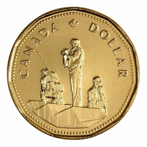 π¨π¦ Canada 1 Dollar Coin Loonie, Peacekeeping Monument, United Nations, 1995 - Picture 1 of 2