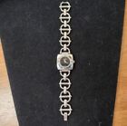 Gucci G-Timeless horse bit chain black and stainless steel square women's watch